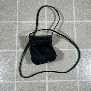Women's Faux Leather Black Mini Cylinder Crossbody Bag‎ Messenger Y2K Vintage